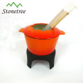 Gusseisen Kochgeschirr Gusseisen Schokoladenfondue Set Gusseisen Fondue